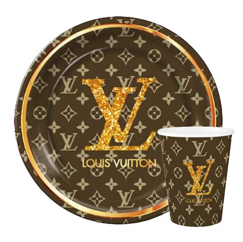 louis vuitton birthday plates|Louis Vuitton plate set.